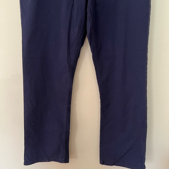 IZOD Mens Stretch Twill Pants Straight Fit  Weekender 5 Pocket Navy 38X30 Casual - Picture 4 of 16